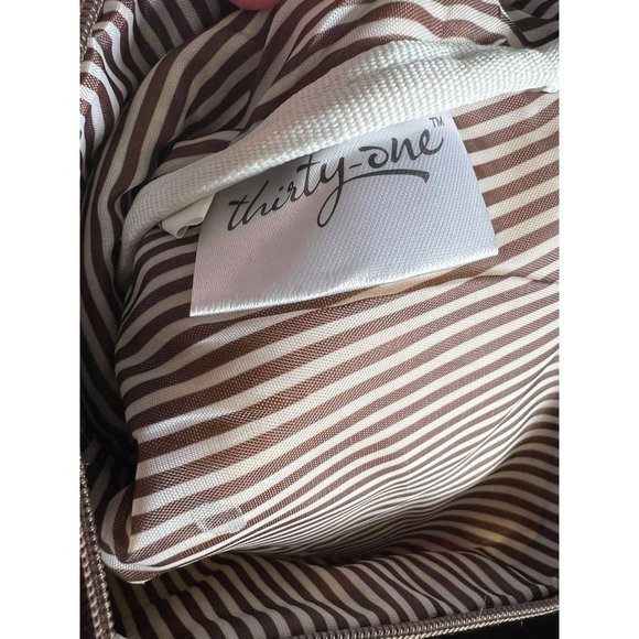 Thirty One Small Floral Pattern Fabric Zipper Wristlet Wallet - Picture 4 of 6